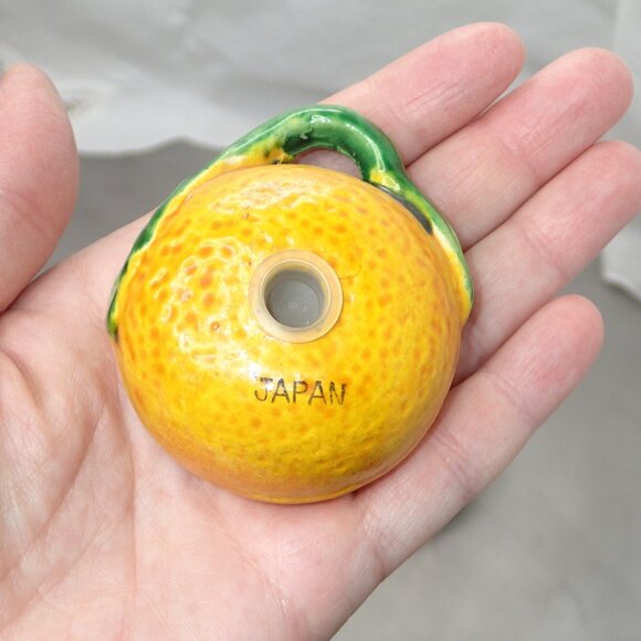 Vintage 1960's Small Lemons Porcelain Salt and Pepper Shakers Lemons Oranges - Picture 8 of 12